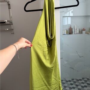 Meshki Chartreuse Satin Dress